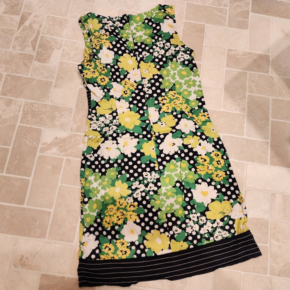 DBy Dress Size 6 Cotton Polkadot Floral Empire Waist - Picture 8 of 10